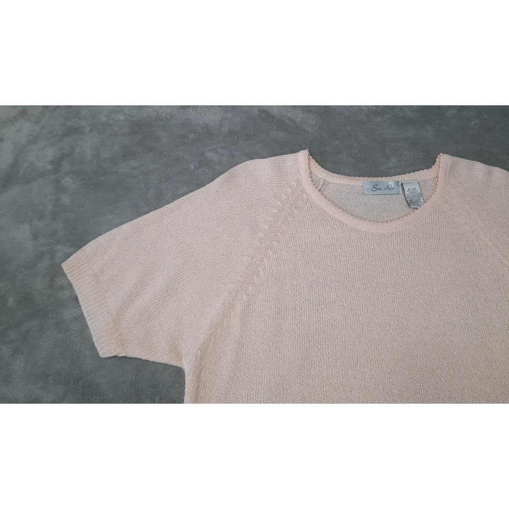 Vintage 90s Sweater Pink Womens Large Cottagecore Academia Old Money Grandmacore - Picture 4 of 9